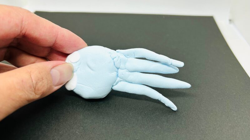 接着した紙粘土