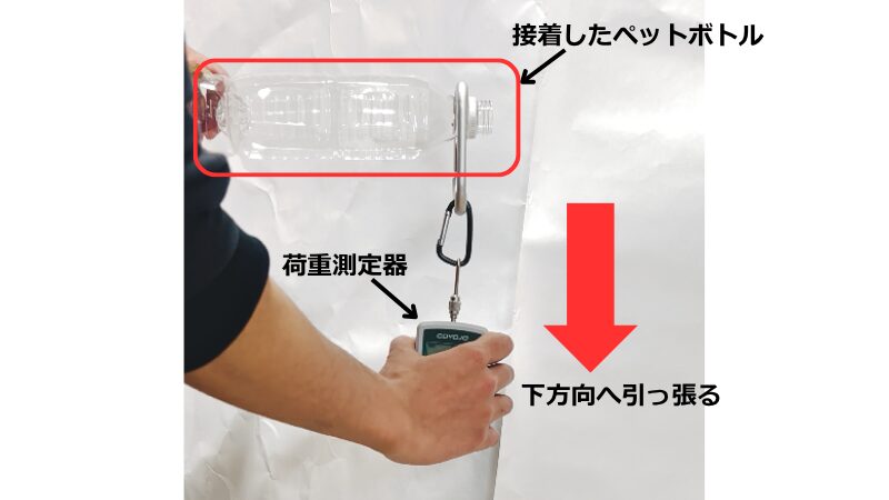 ペットボトル同士の接着強度の測定方法