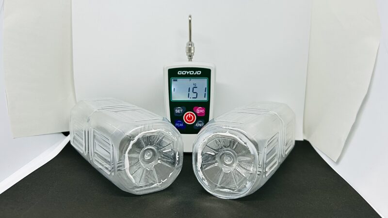 「ボンド 木工用」のペットボトルでの接着強度と破壊後の面